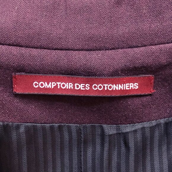 Vintage Comptoir des Cotonniers Noofy Longline Purple Plum Wool-Blend Blazer - Picture 9 of 16